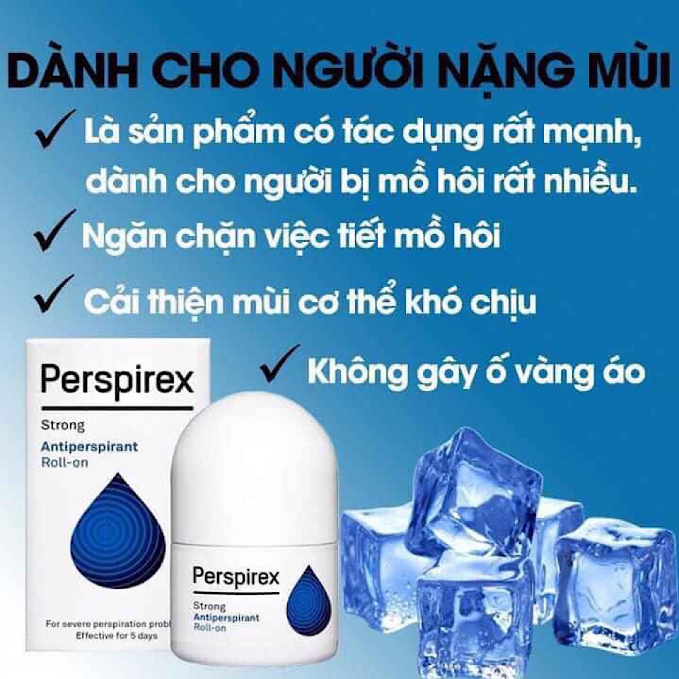 lăn khử mùi đặc trị perspirex roll-on 20ml (strong)